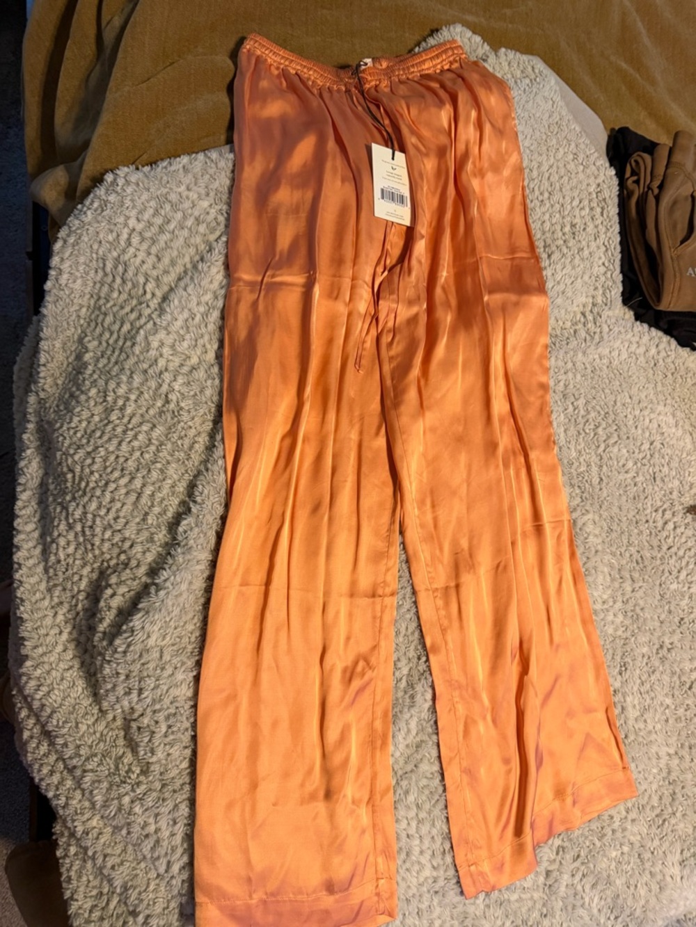Spell Peach Satin Boudoir Pants - Picture 2 of 4